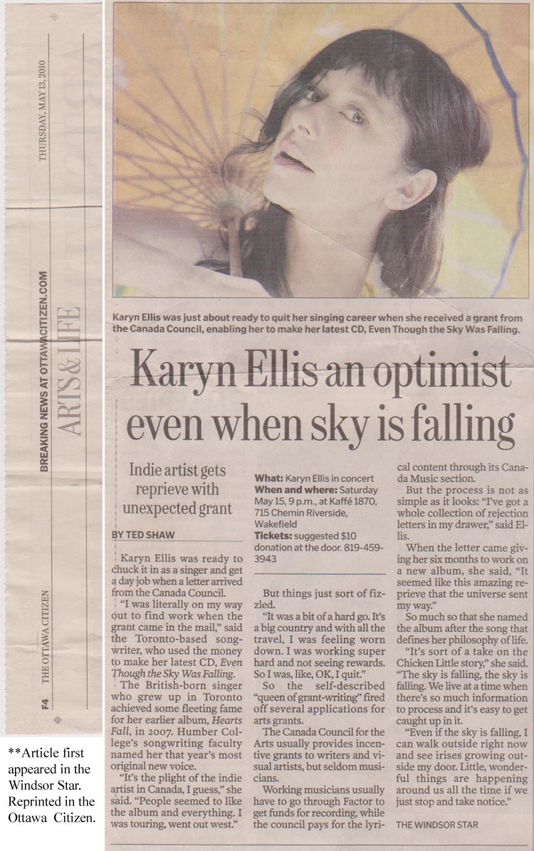 Feature Article: Ottawa Citizen, May 13 2010